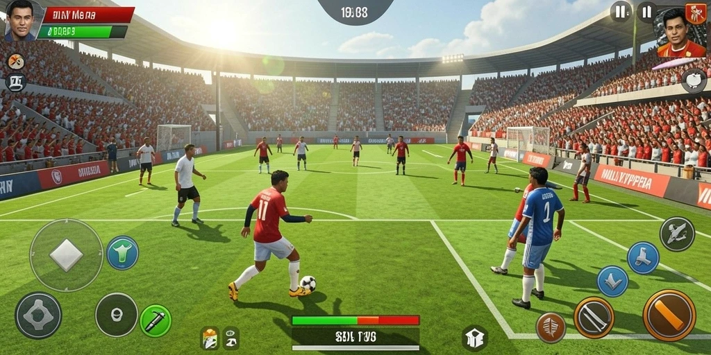 Tangkapan layar interaksi multiplayer antar pemain.